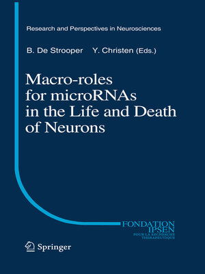 cover image of Macro Roles for MicroRNAs in the Life and Death of Neurons